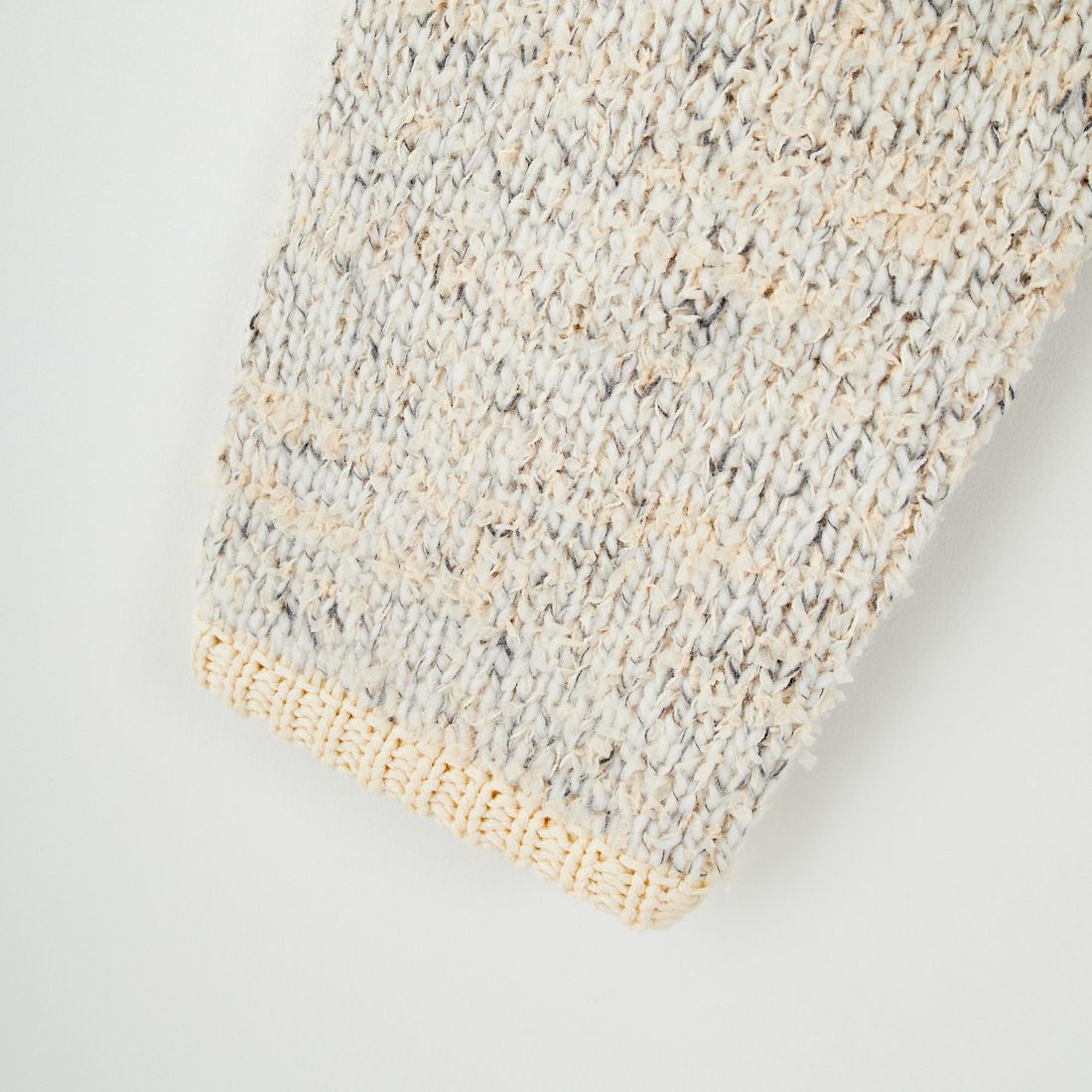 WHYTO. [ホワイト] ミックステープヤーンニットジャケット [WHT25FKN4036] ECRU