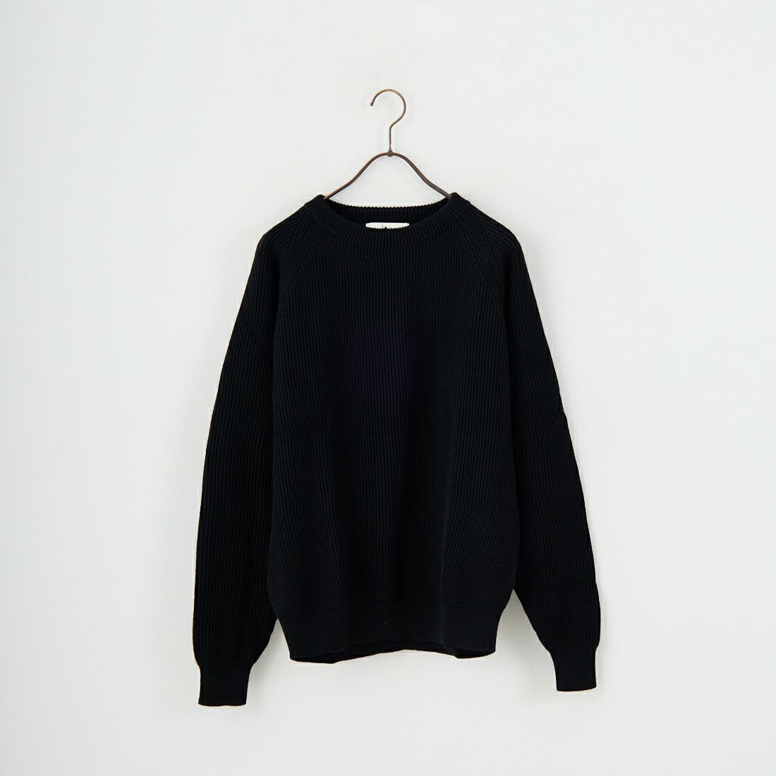 Vincent et Mireille [ヴァンソン エ ミレイユ] ウールリブクラシッククルーネックニット [VM252WA13070] 09 BLACK