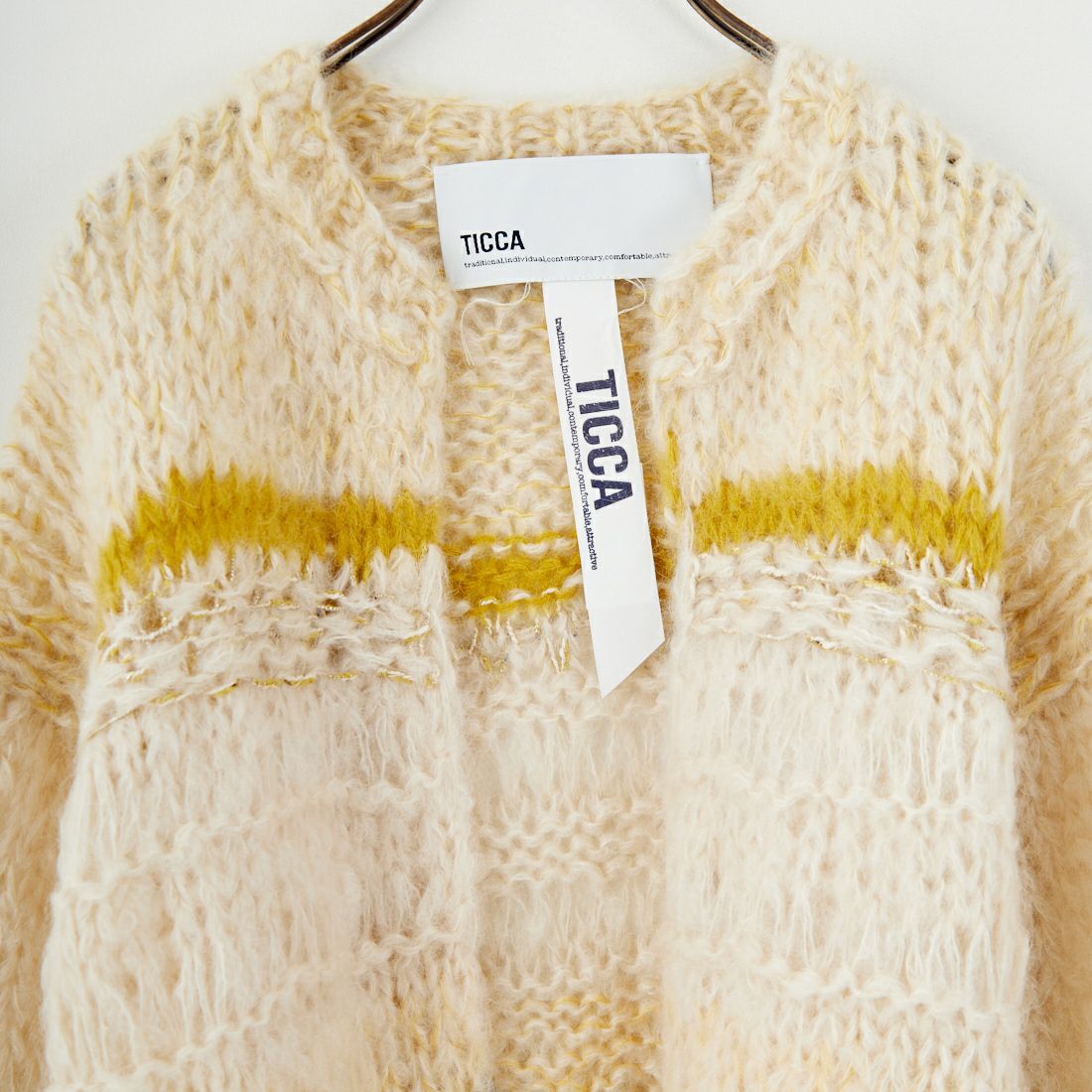 TICCA [ティッカ] ハンドニットカーディガン [TBEA-512] YELLOW MIX