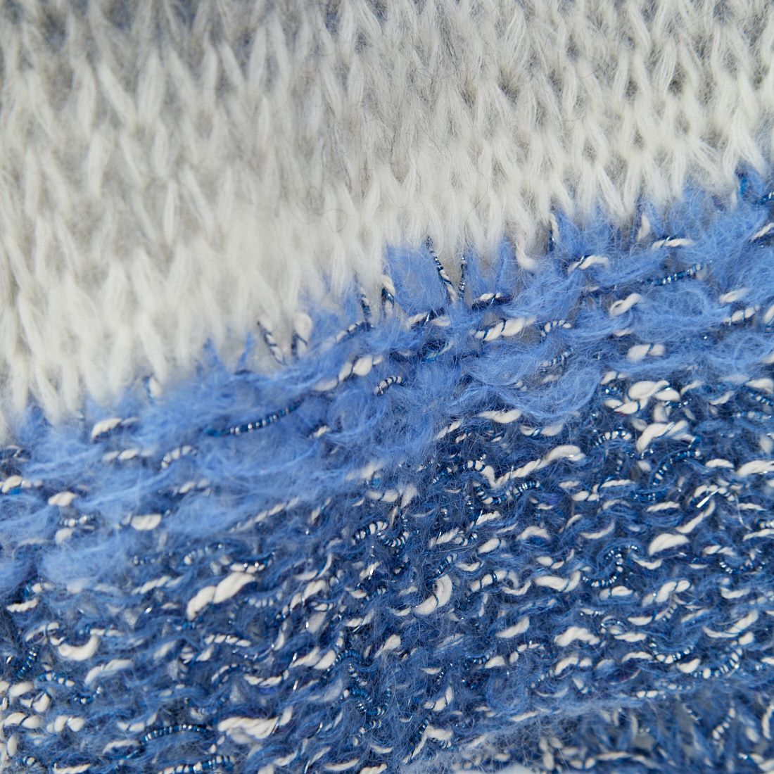 TICCA [ティッカ] ハンドニットカーディガン [TBEA-512] BLUE MIX