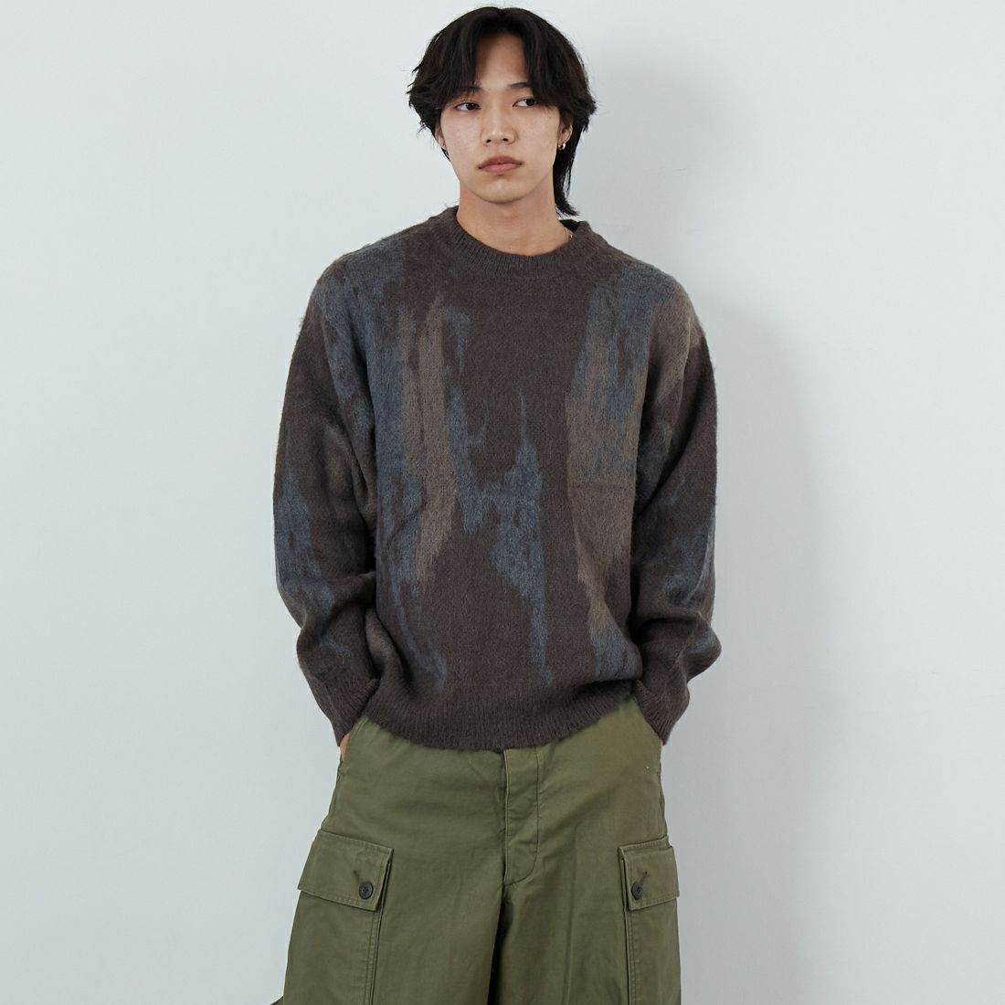 500 BROWN&&モデル身長：179cm 着用サイズ：2&&