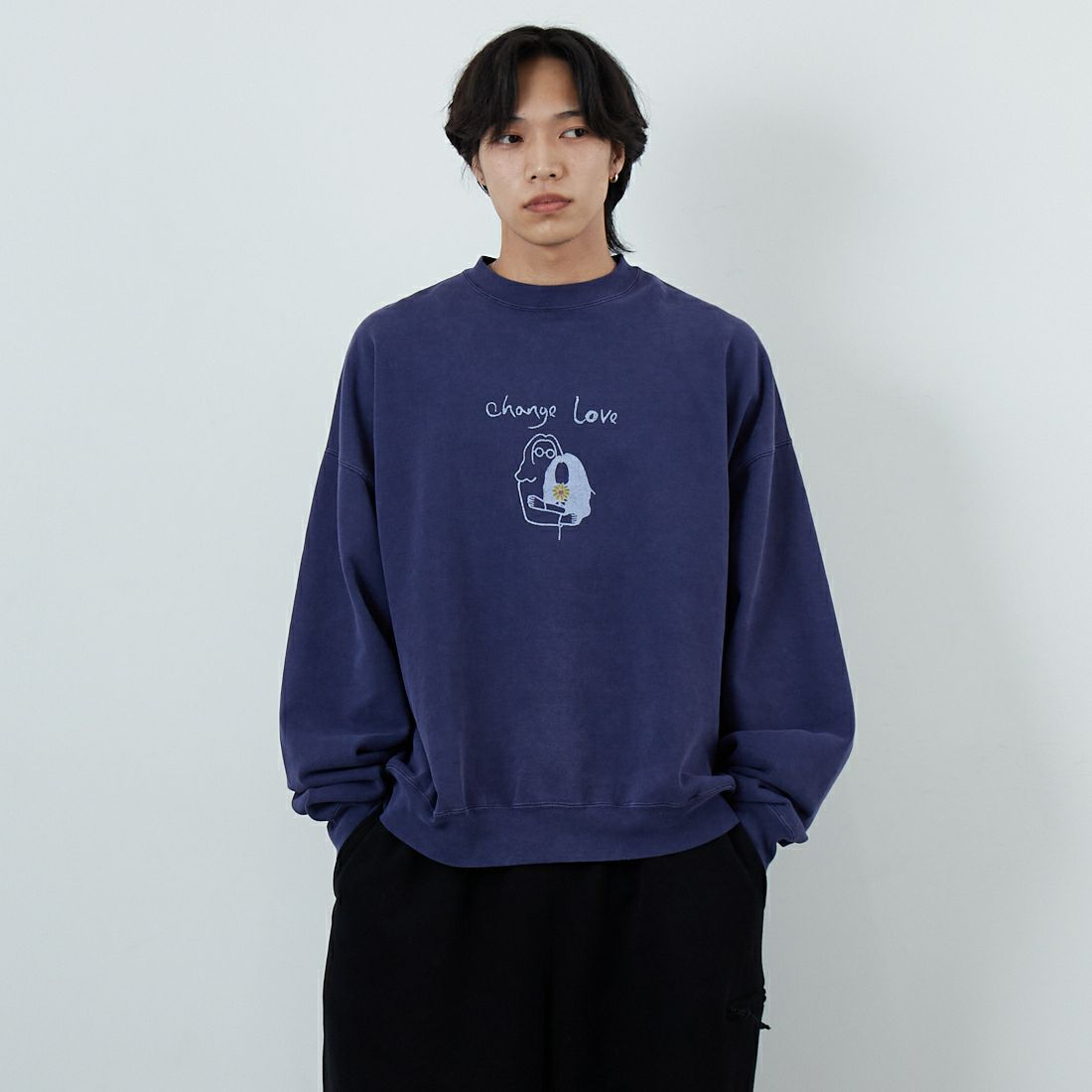 REMI RELIEF [レミレリーフ] 別注 SP加工 ダメージクルーネックスウェット [RN29373272-JF]