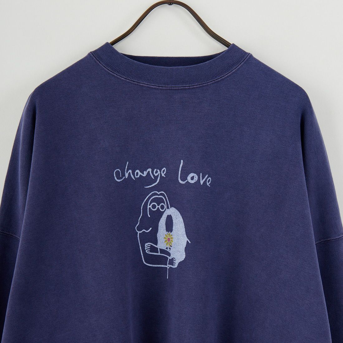 REMI RELIEF [レミレリーフ] 別注 SP加工 ダメージクルーネックスウェット [RN29373272-JF] NAVY