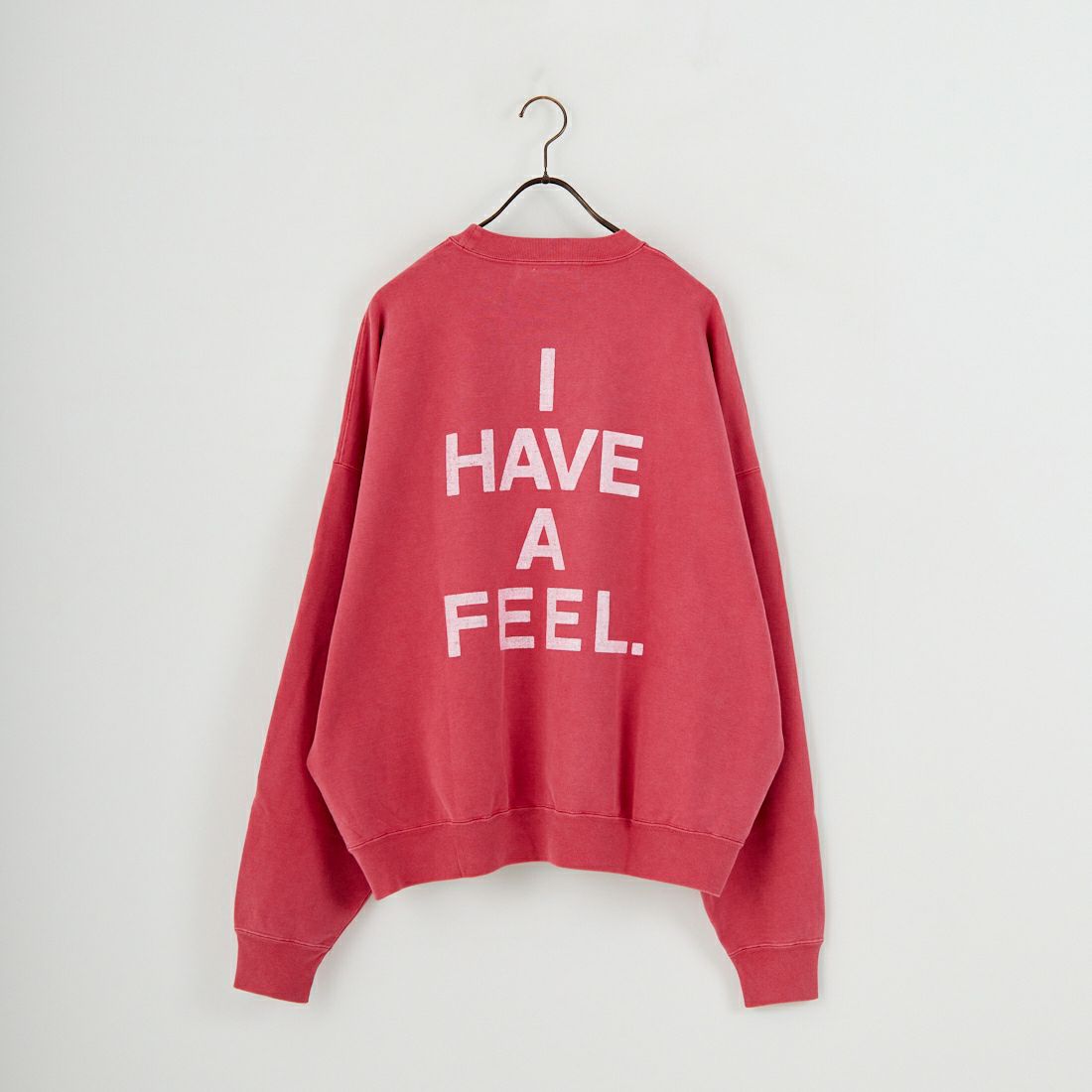 REMI RELIEF [レミレリーフ] 別注 SP加工 ダメージクルーネックスウェット [RN29373275-JF] RED