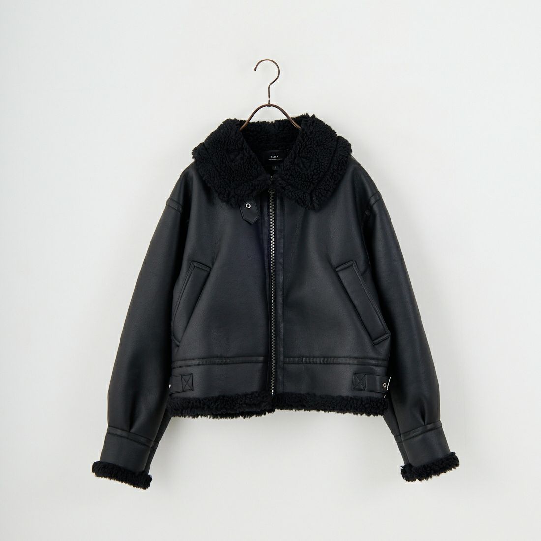 SLICK [スリック] シンセティックレザームートンB-3ジャケット [5111064] 700 BLACK