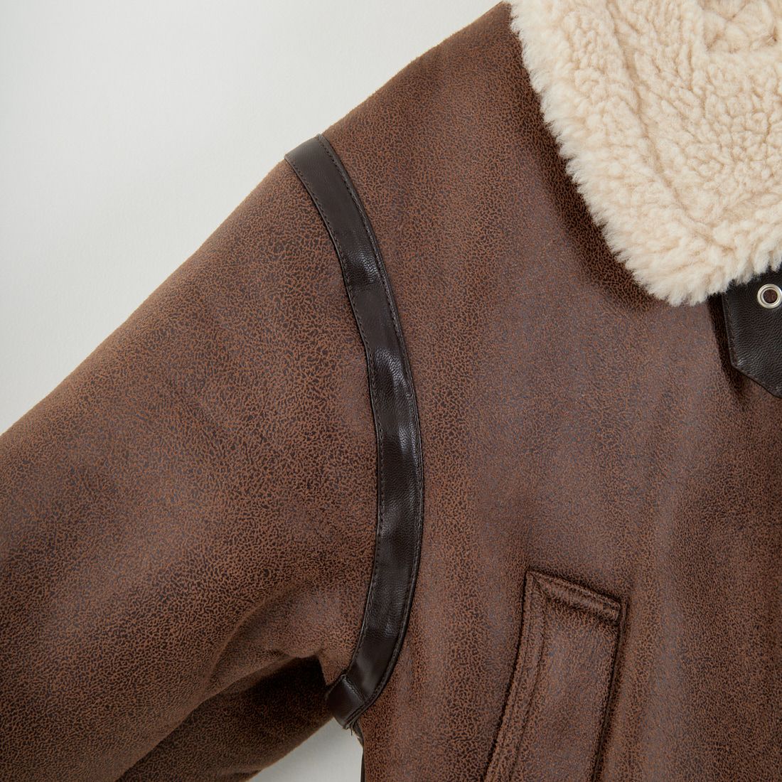 SLICK [スリック] シンセティックレザームートンB-3ジャケット [5111064] 500 BROWN