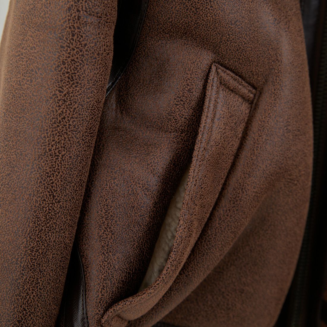 SLICK [スリック] シンセティックレザームートンB-3ジャケット [5111064] 500 BROWN