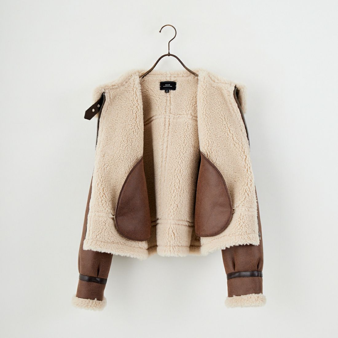 SLICK [スリック] シンセティックレザームートンB-3ジャケット [5111064] 500 BROWN