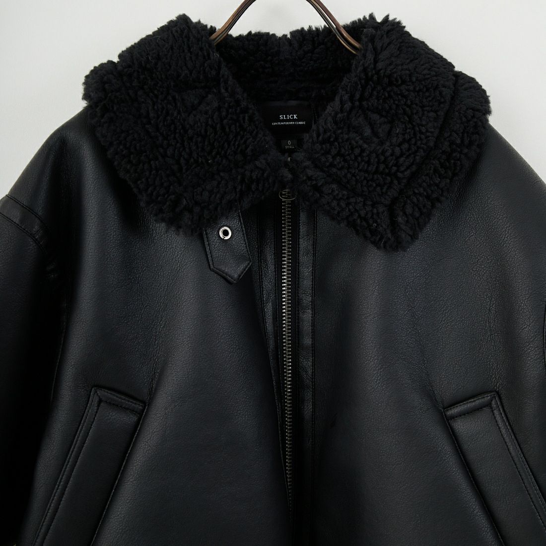 SLICK [スリック] シンセティックレザームートンB-3ジャケット [5111064] 700 BLACK