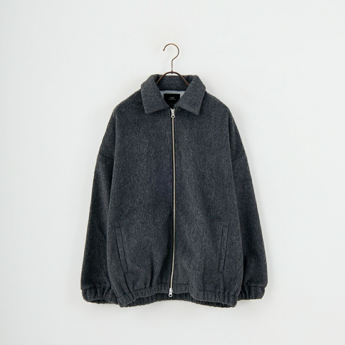 SLICK [スリック] シャギーメルトンジップアップブルゾン [5111062] 805 CHARCO