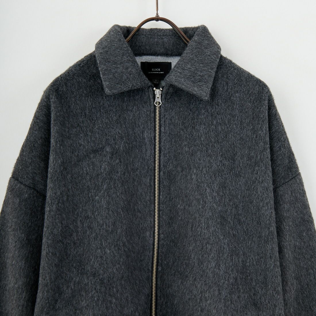 SLICK [スリック] シャギーメルトンジップアップブルゾン [5111062] 805 CHARCO