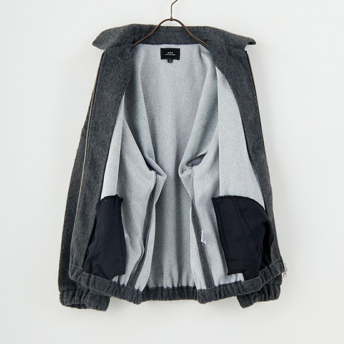 SLICK [スリック] シャギーメルトンジップアップブルゾン [5111062] 805 CHARCO