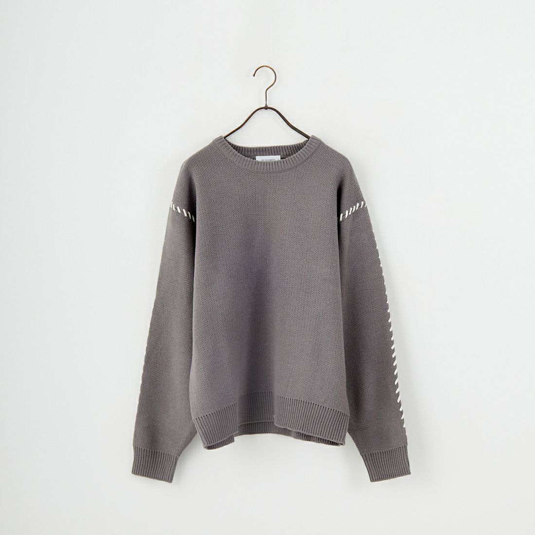 33Degrees [サーティスリーディグリーズ] ハンドステッチクルーネックニット [ND-25755014] 03 GREY