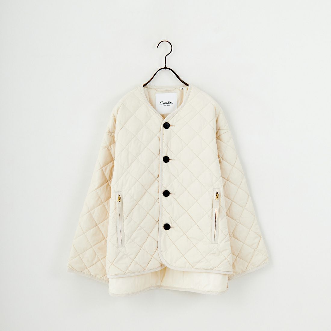 Gymphlex [ジムフレックス] キルトダウンカラーレスジャケット [GY-A0431NYM] OYSTER