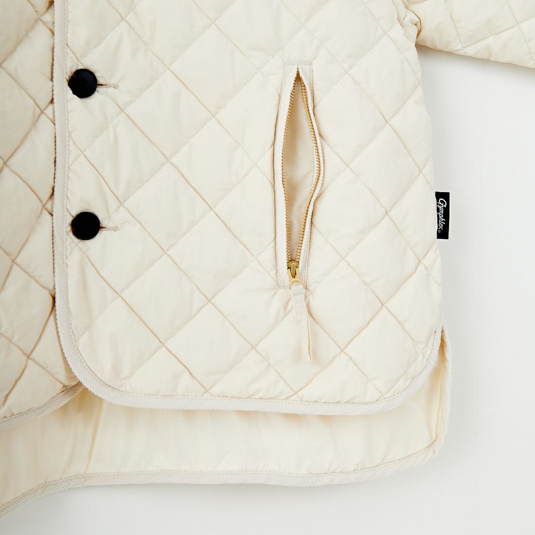 Gymphlex [ジムフレックス] キルトダウンカラーレスジャケット [GY-A0431NYM] OYSTER