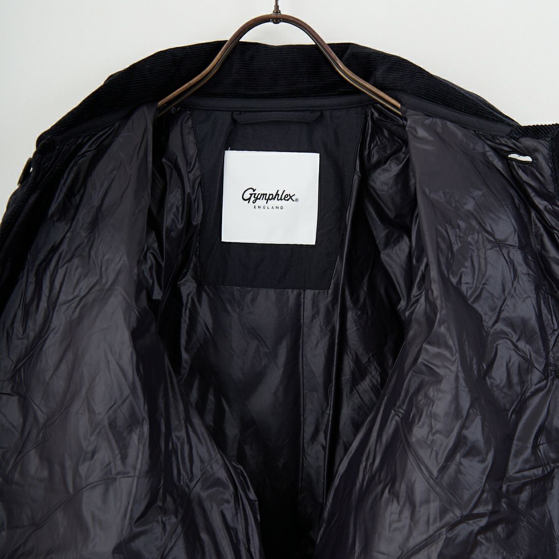 Gymphlex [ジムフレックス] キルトダウンパフスリーブミドルコート [GY-A0717NYM] BLACK