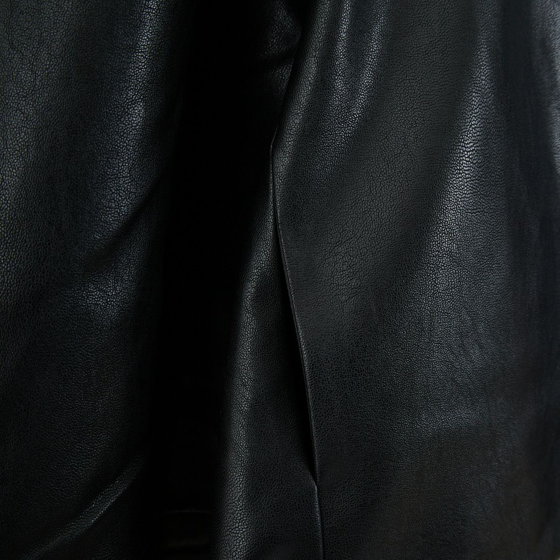 WILLFULLY [ウィルフリー] 2WAYボリュームスリーブ シンセティックレザーショートジャケット [2522-OU-16] BLACK