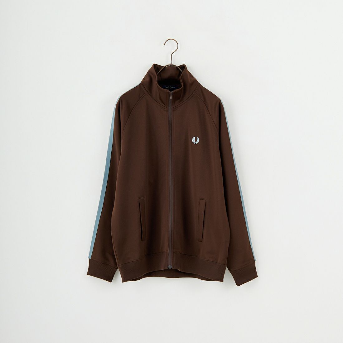 FRED PERRY [フレッドペリー] 別注 配色ライン トラックジャケット [FPM-25A-029JF] BURNT TOBA
