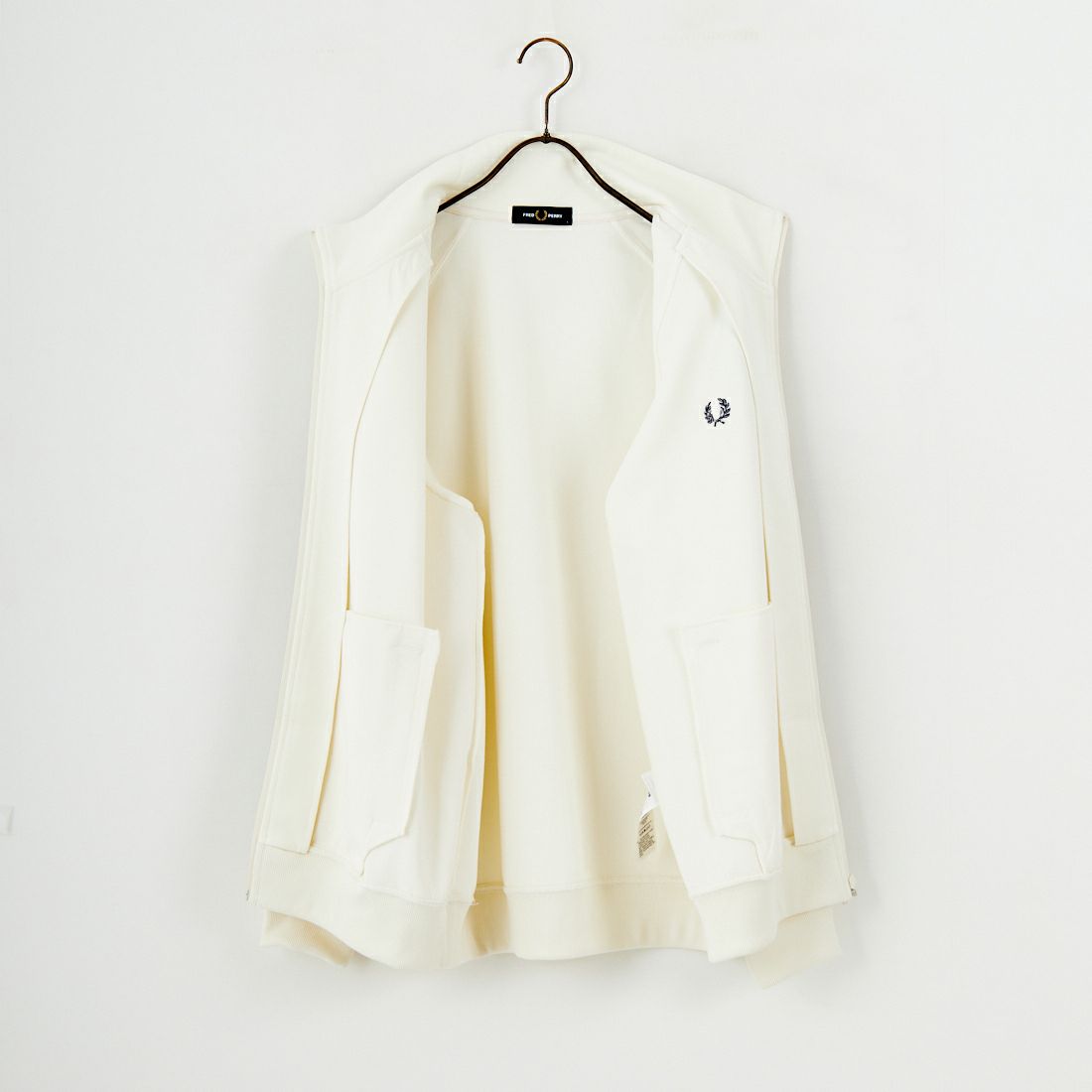 FRED PERRY [フレッドペリー] 別注 配色ライン トラックジャケット [FPM-25A-029JF] ECRU/ANCHO