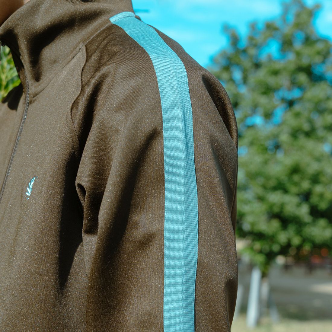 FRED PERRY [フレッドペリー] 別注 配色ライン トラックジャケット [FPM-25A-029JF] BURNT TOBA