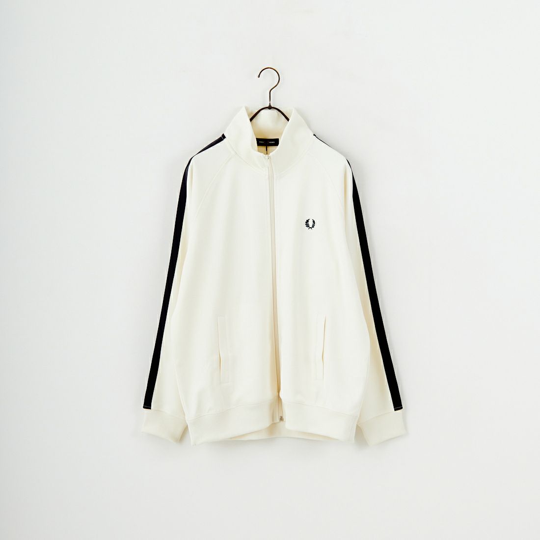 FRED PERRY [フレッドペリー] 別注 配色ライン トラックジャケット [FPM-25A-029JF] ECRU/ANCHO