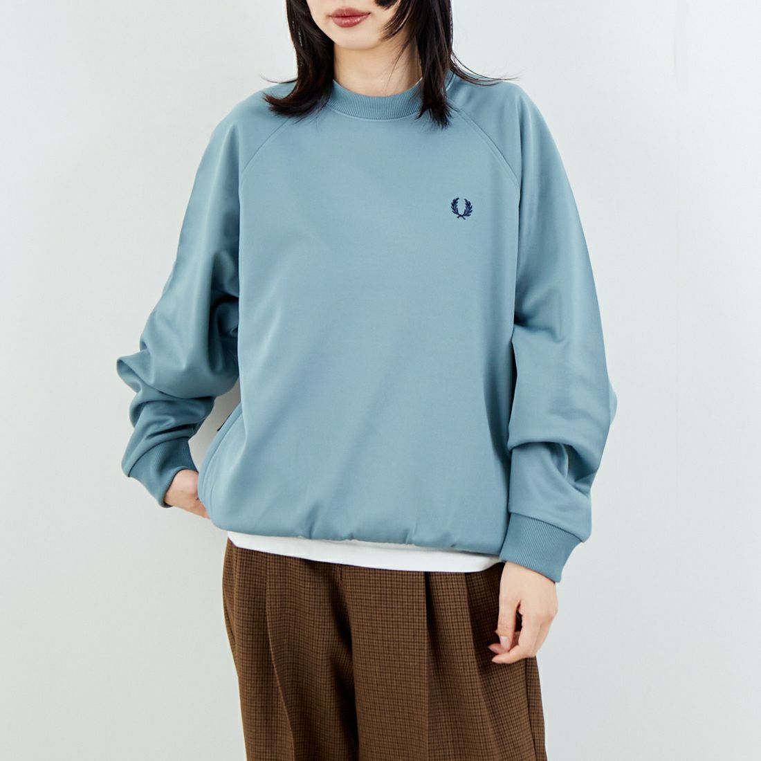 FRED PERRY [フレッドペリー] 別注 トラック クルーネックプルオーバー [FPM-25A-030JF] ECRU/ANCHO