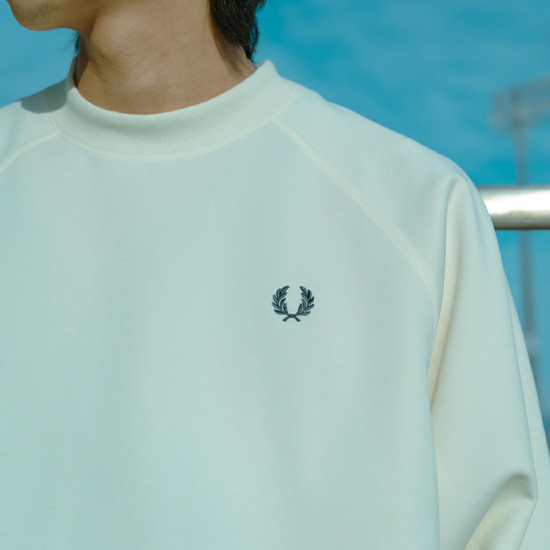 FRED PERRY [フレッドペリー] 別注 トラック クルーネックプルオーバー [FPM-25A-030JF] ECRU/ANCHO