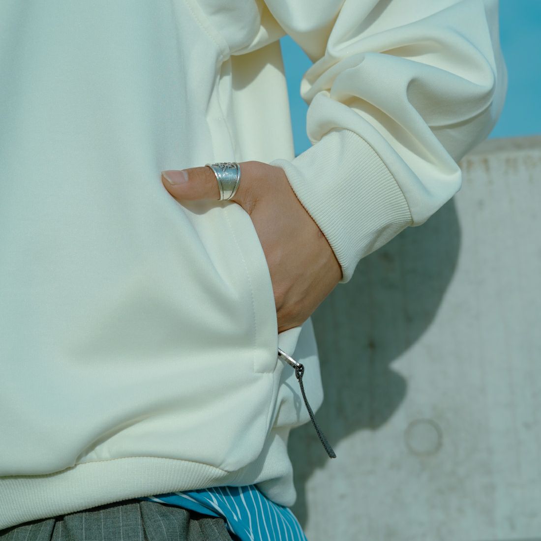 FRED PERRY [フレッドペリー] 別注 トラック クルーネックプルオーバー [FPM-25A-030JF] ECRU/ANCHO