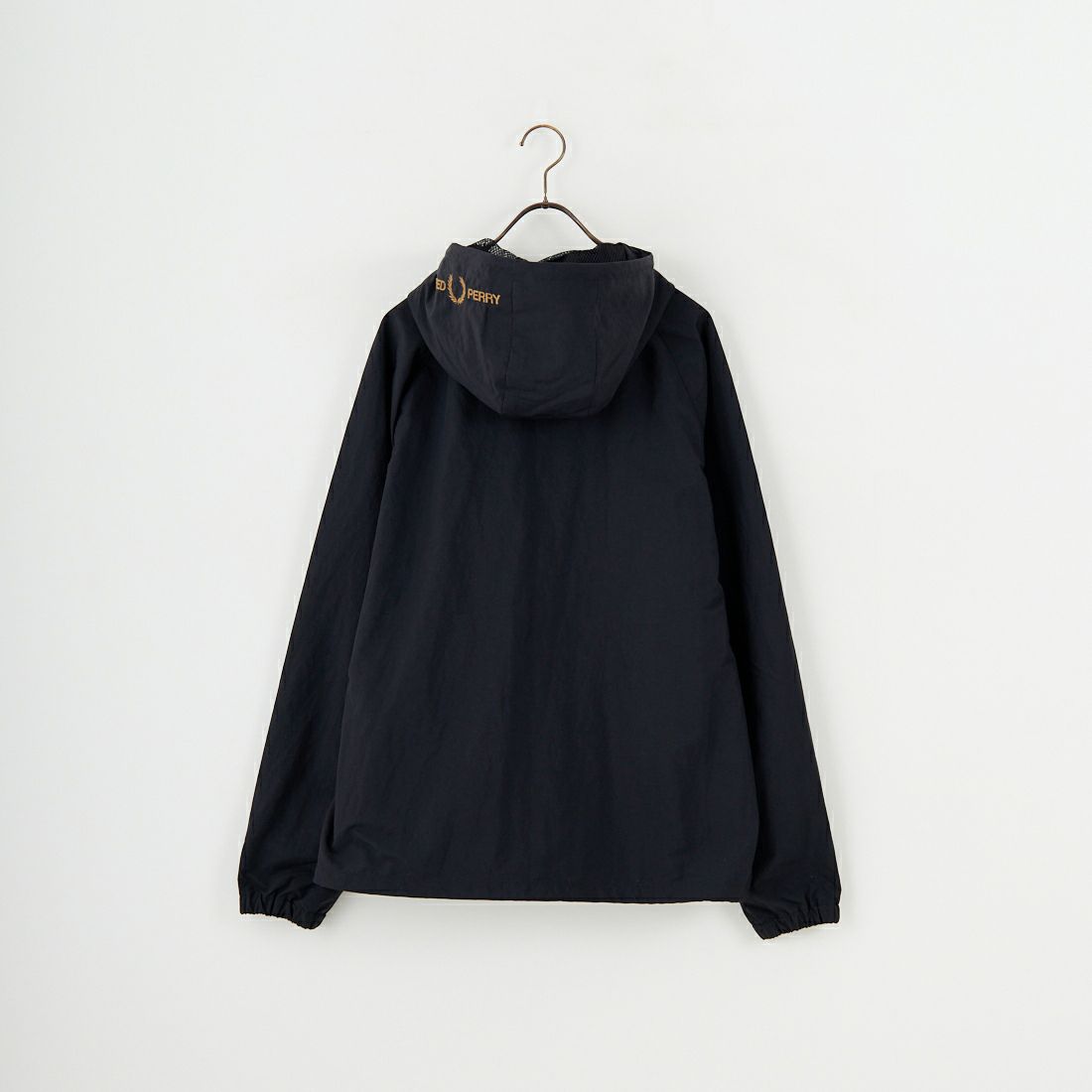 FRED PERRY [フレッドペリー] 別注 フード刺繍 ナイロンシェルジャケット [FPM-25A-031JF] BLACK/SHAD