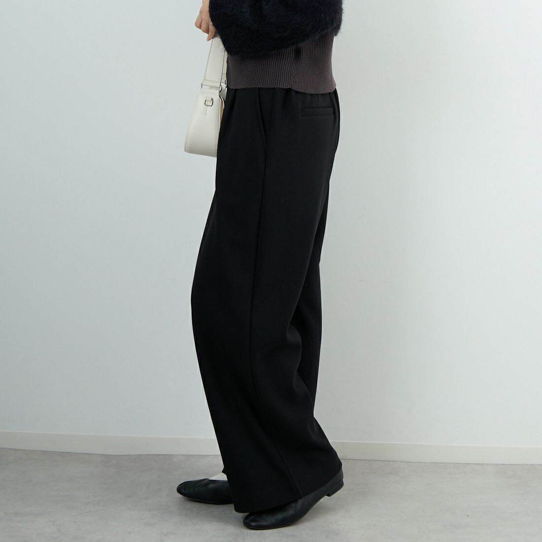 DIGNITE COLLIER [ディニテコリエ] 裏フリースワイドパンツ [80256341