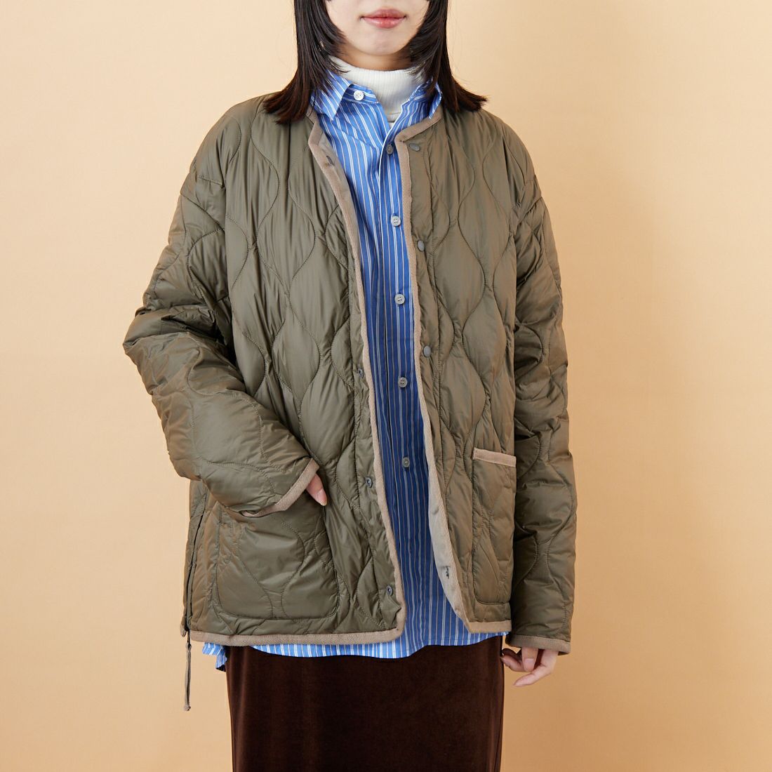 KHAKI&&モデル身長：162cm 着用サイズ：S&&