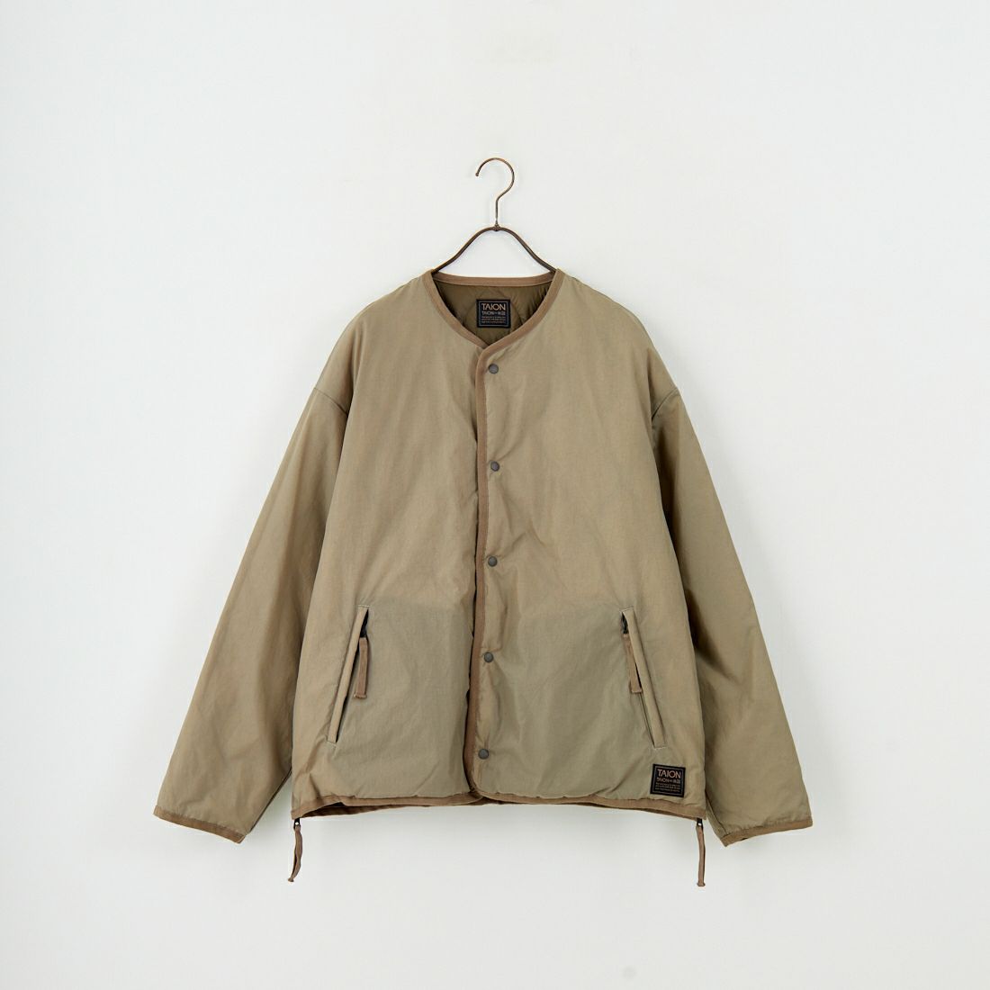 TAION [タイオン] 別注 リバーシブル ライトダウンジャケット [TAION-JF001] KHAKI
