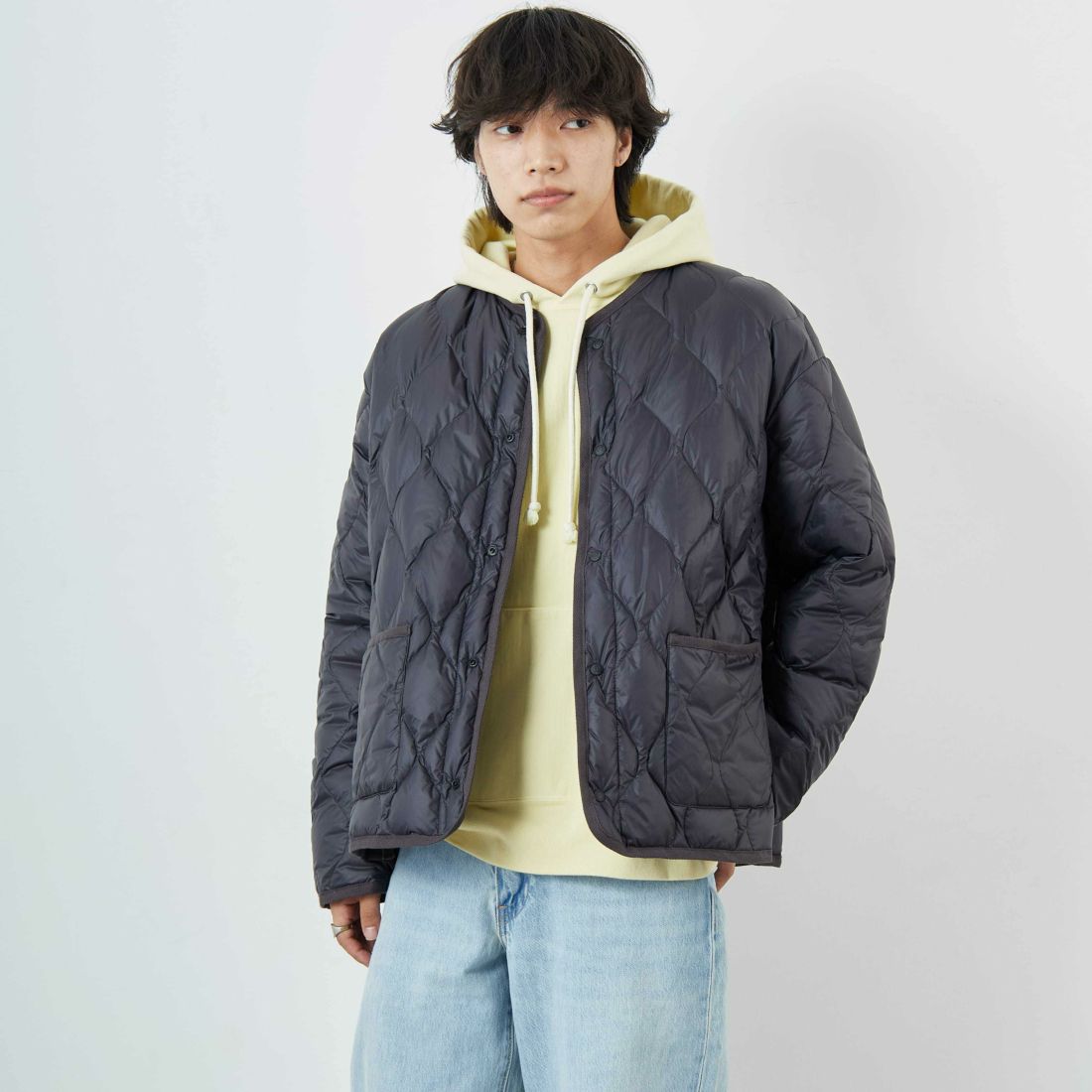 D.CHARCOAL&&モデル身長：179cm 着用サイズ：L&&