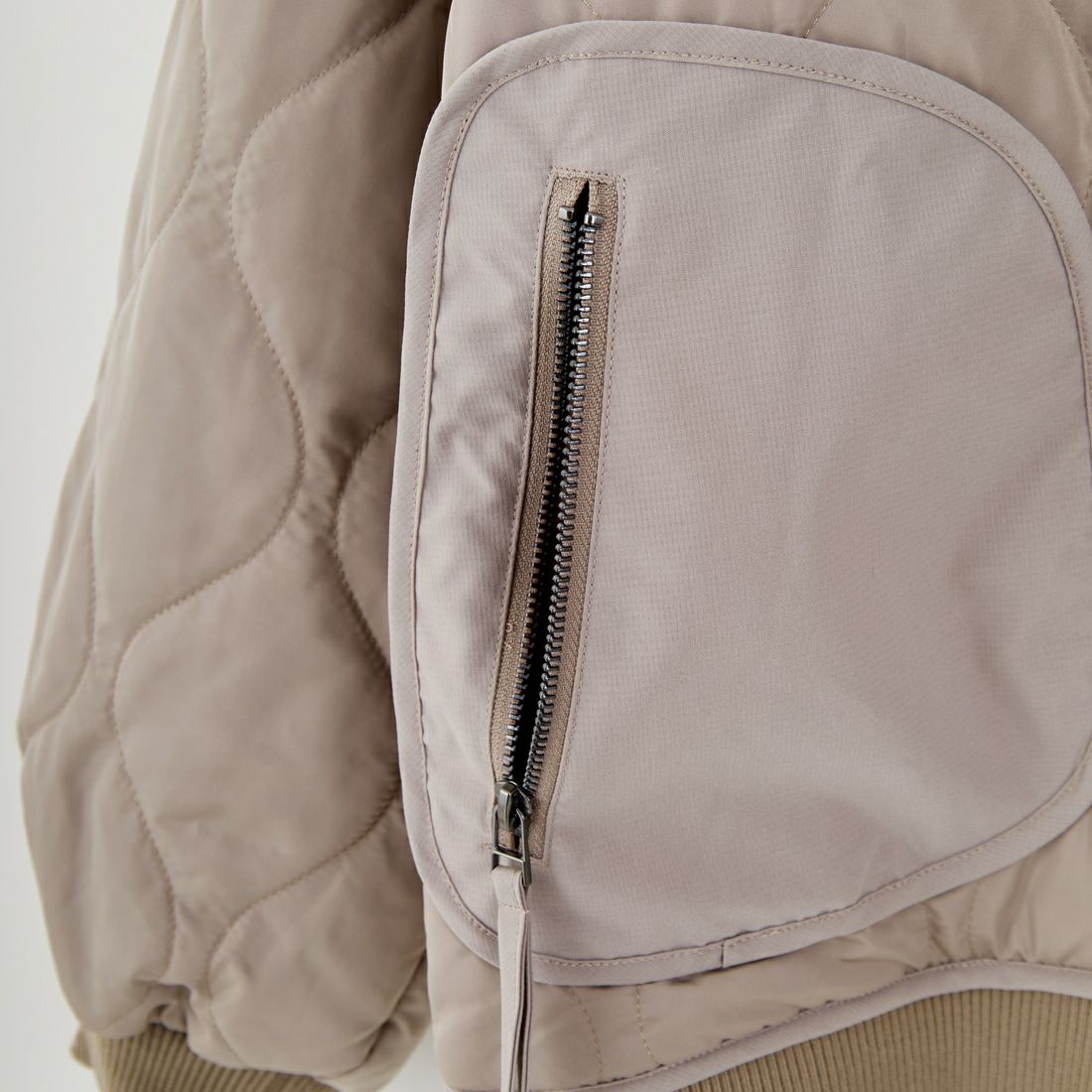 HELLO CALIF [ハローカリフ] キルティングボンバージャケット [511002IN] GREIGE