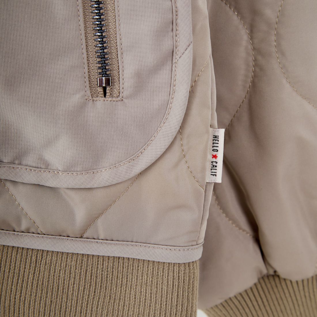 HELLO CALIF [ハローカリフ] キルティングボンバージャケット [511002IN] GREIGE