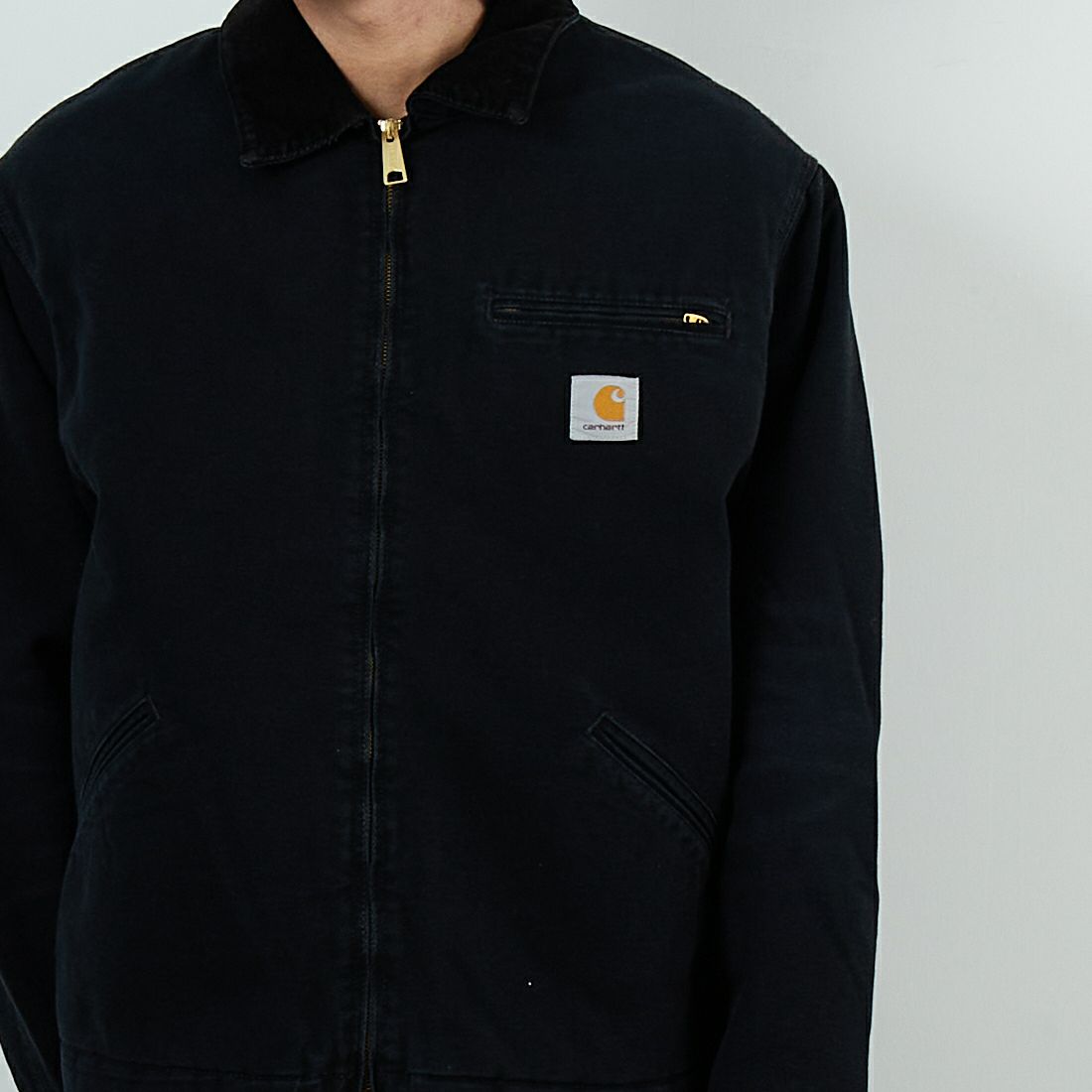 carhartt WIP [カーハートダブリューアイピー] OGデトロイトジャケット [I035614] BLACK/BLAC &&モデル身長：179cm 着用サイズ：M&&