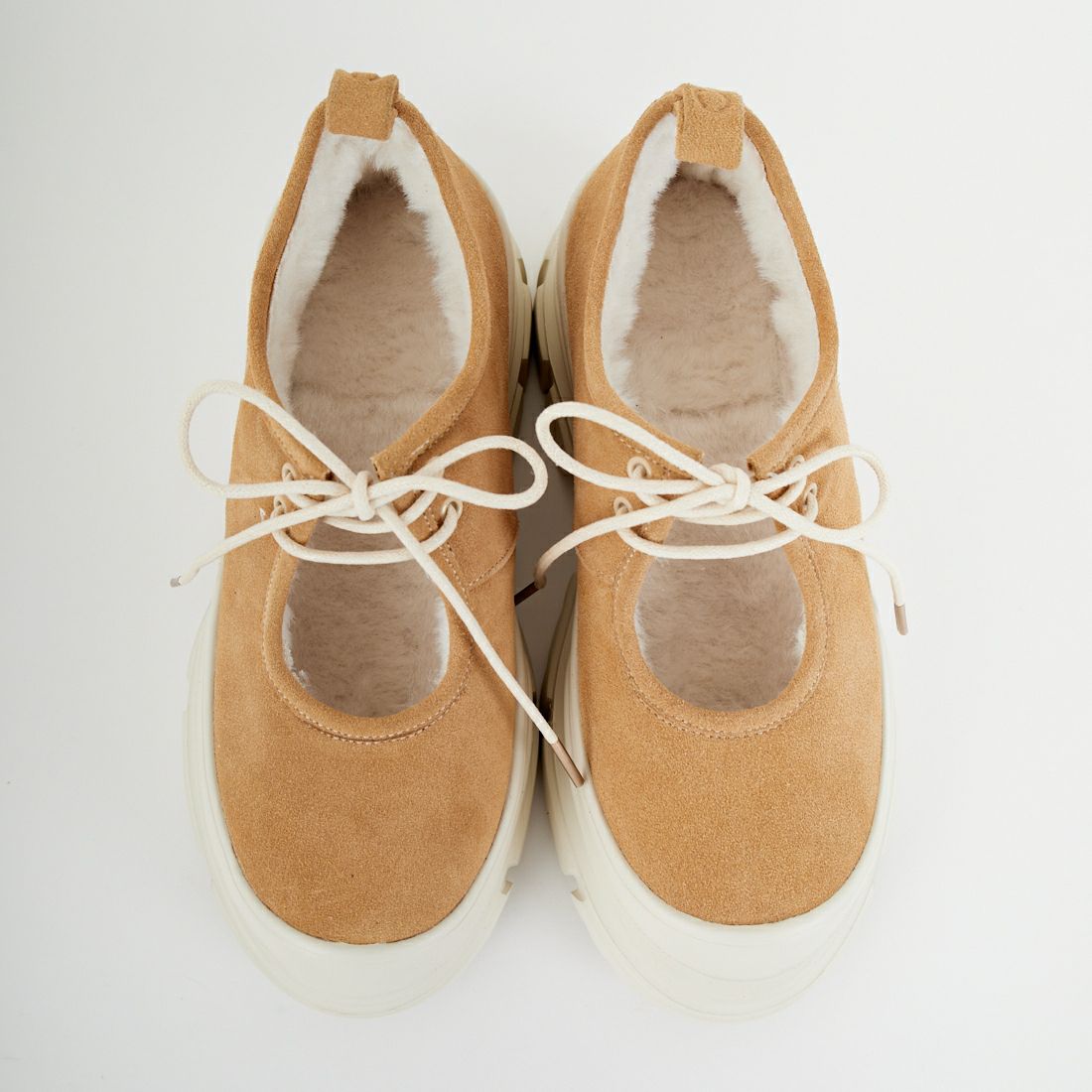 PAES [ペイズ] ラウンドファーメリージェーン [ROUND-FUR-MARYJANE] SAND