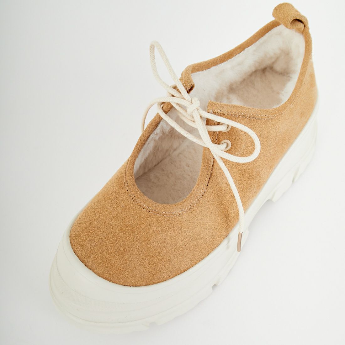 PAES [ペイズ] ラウンドファーメリージェーン [ROUND-FUR-MARYJANE] SAND