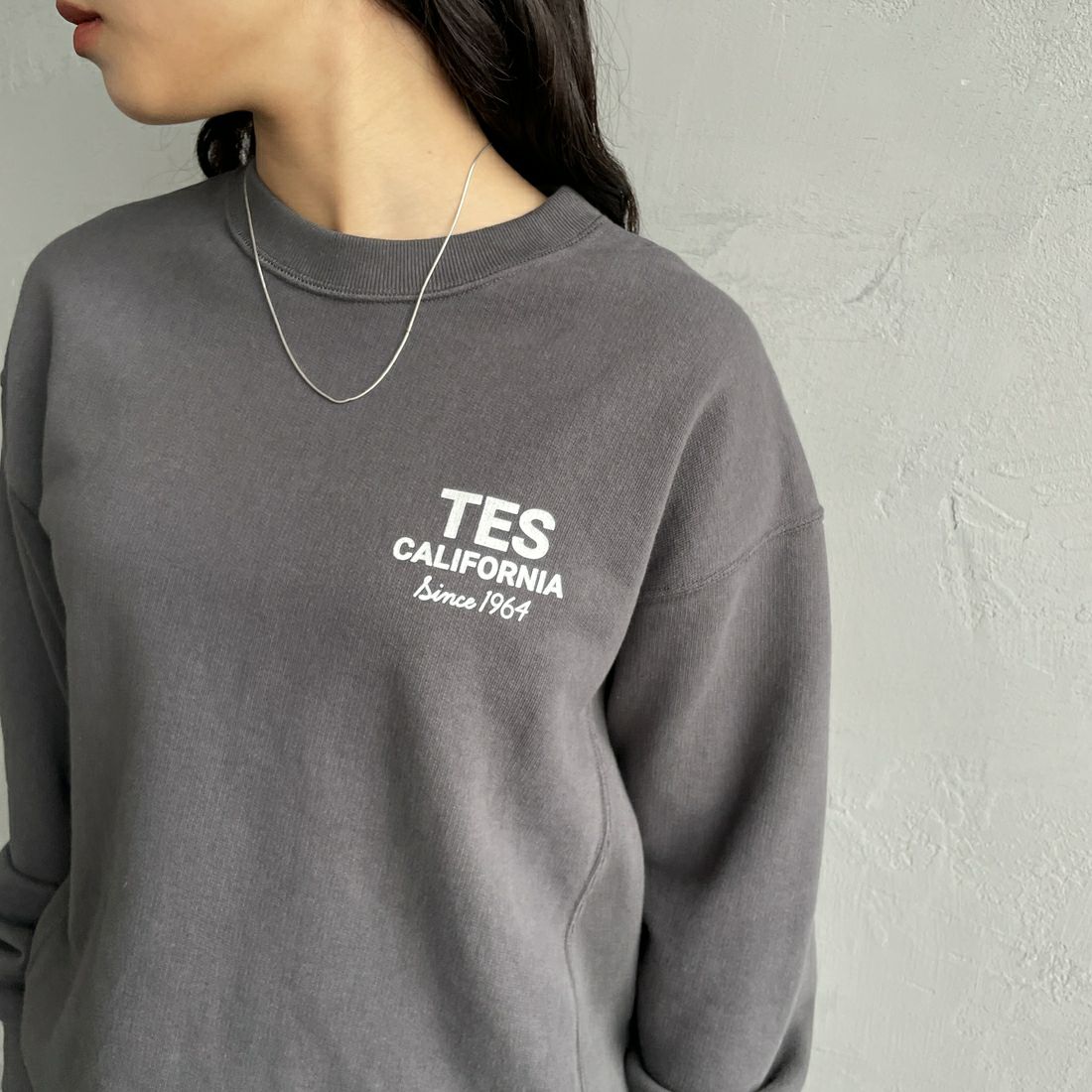 The Endless Summer [エンドレスサマー] 別注 BUHIダック バックプリントスウェット [FH-25774501-JF] &&モデル身長：162cm 着用サイズ：&&