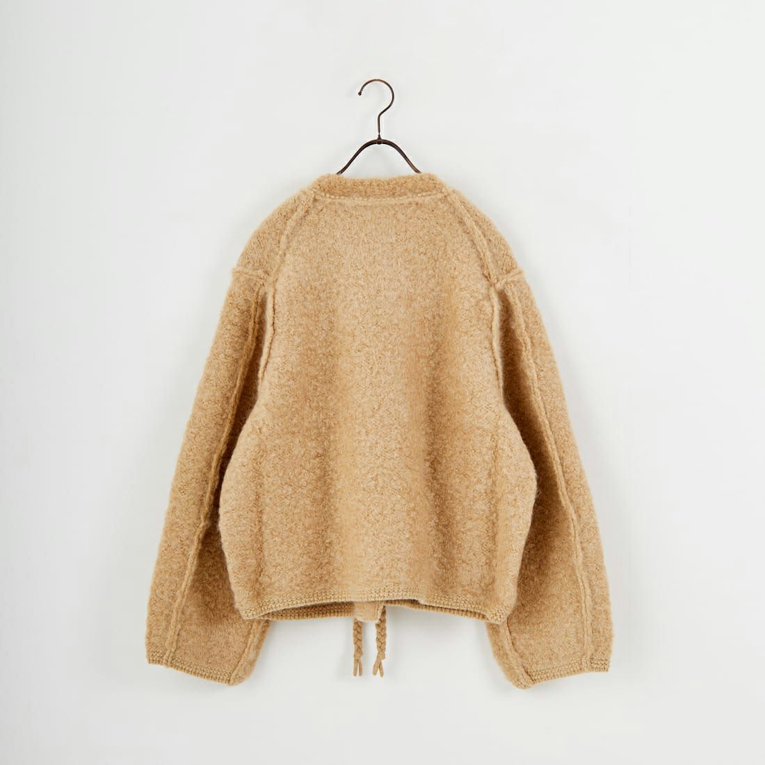UNFIL [アンフィル] モヘア&シェットランドウール ジャンボループニットジャケット [WVFL-UW130] CAMEL