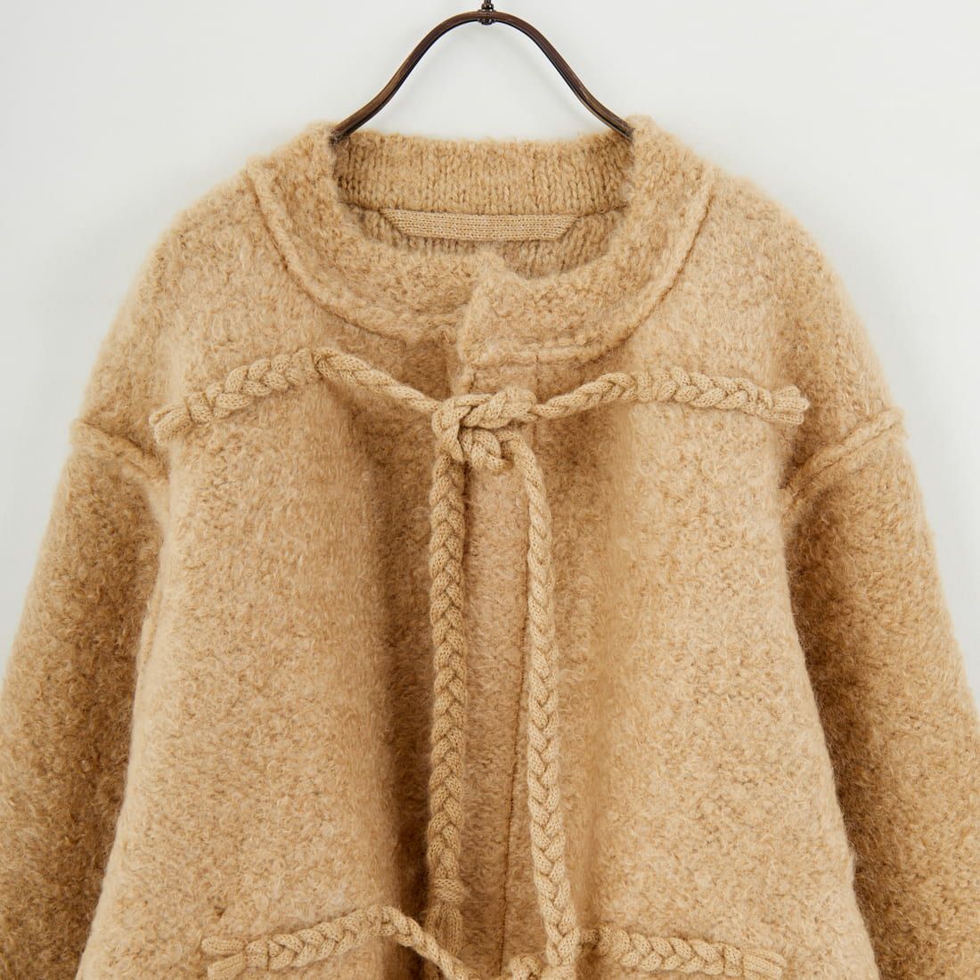 UNFIL [アンフィル] モヘア&シェットランドウール ジャンボループニットジャケット [WVFL-UW130] CAMEL