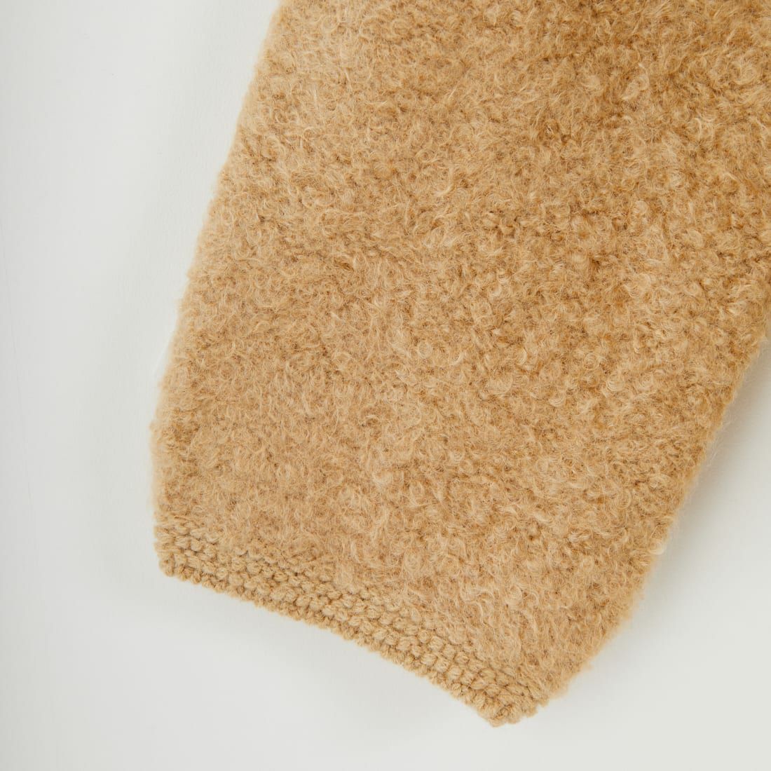 UNFIL [アンフィル] モヘア&シェットランドウール ジャンボループニットジャケット [WVFL-UW130] CAMEL