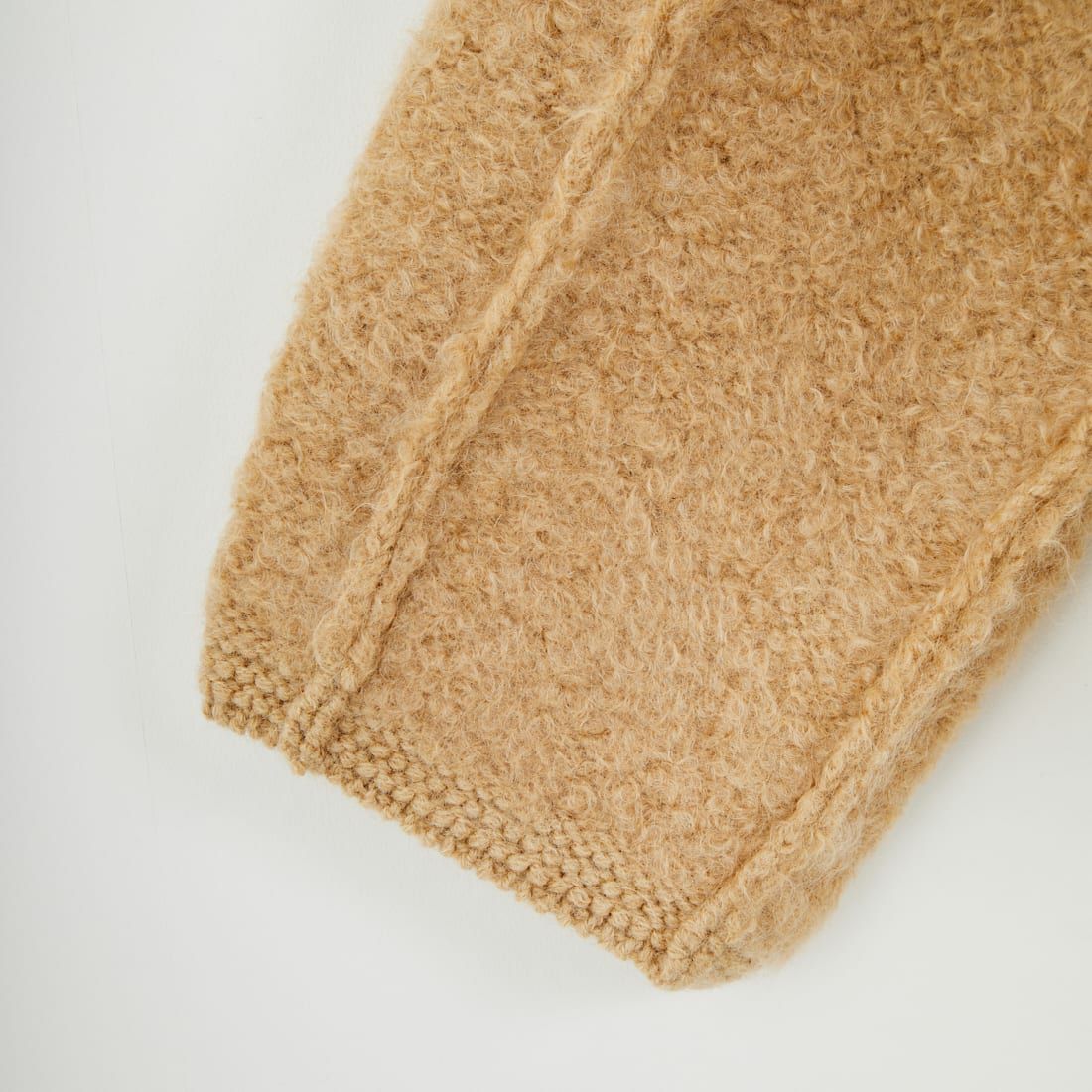 UNFIL [アンフィル] モヘア&シェットランドウール ジャンボループニットジャケット [WVFL-UW130] CAMEL