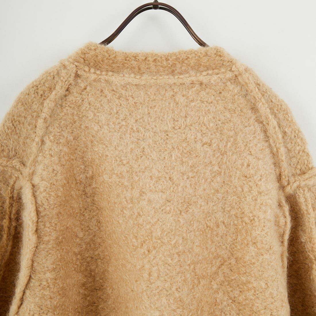 UNFIL [アンフィル] モヘア&シェットランドウール ジャンボループニットジャケット [WVFL-UW130] CAMEL