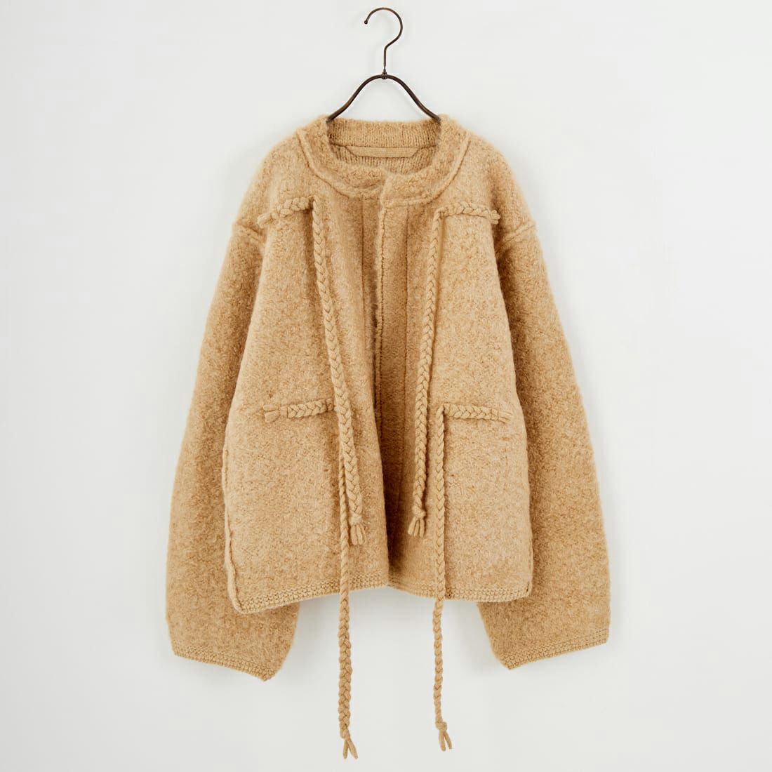 UNFIL [アンフィル] モヘア&シェットランドウール ジャンボループニットジャケット [WVFL-UW130] CAMEL