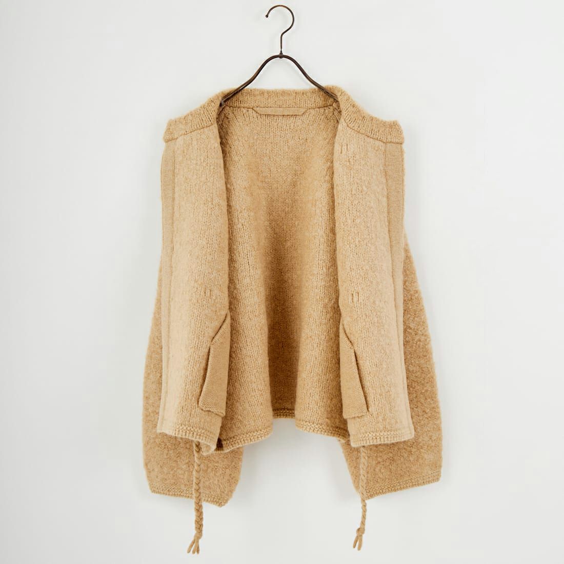 UNFIL [アンフィル] モヘア&シェットランドウール ジャンボループニットジャケット [WVFL-UW130] CAMEL