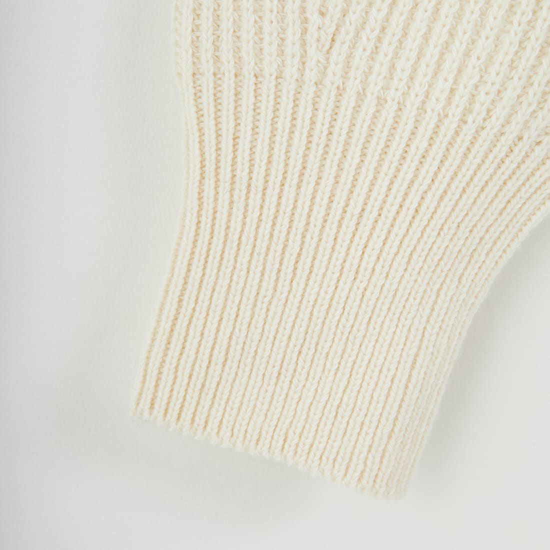 UNFIL [アンフィル] ウーレンコットン&EXファインラムウール リブニットプルオーバー [WVFL-UW123] OFF WHITE