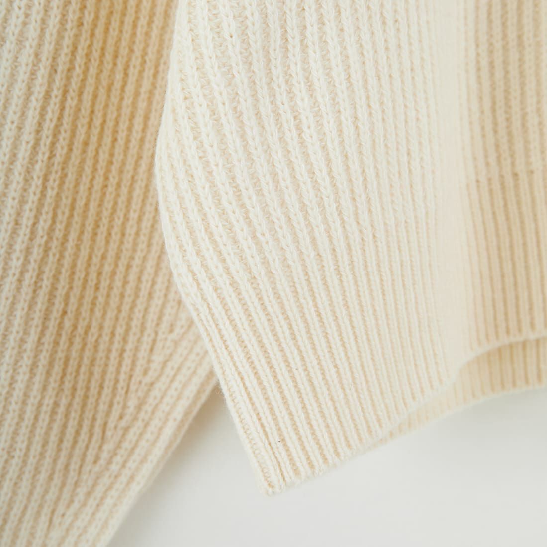 UNFIL [アンフィル] ウーレンコットン&EXファインラムウール リブニットプルオーバー [WVFL-UW123] OFF WHITE