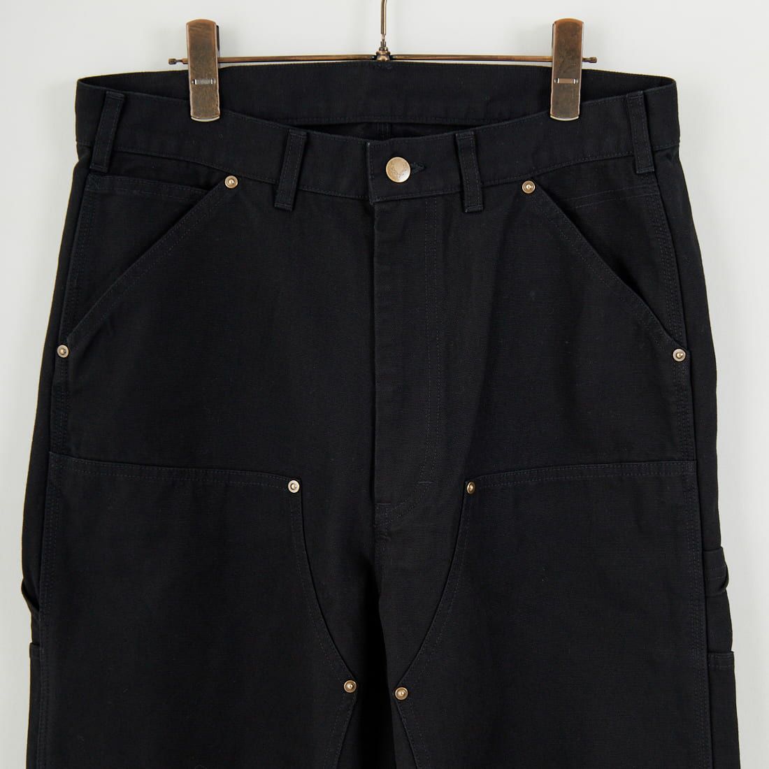 South2West8 [サウスツーウエストエイト] コットンキャンバス ダブルニーペインターパンツ [RW588] C BLACK