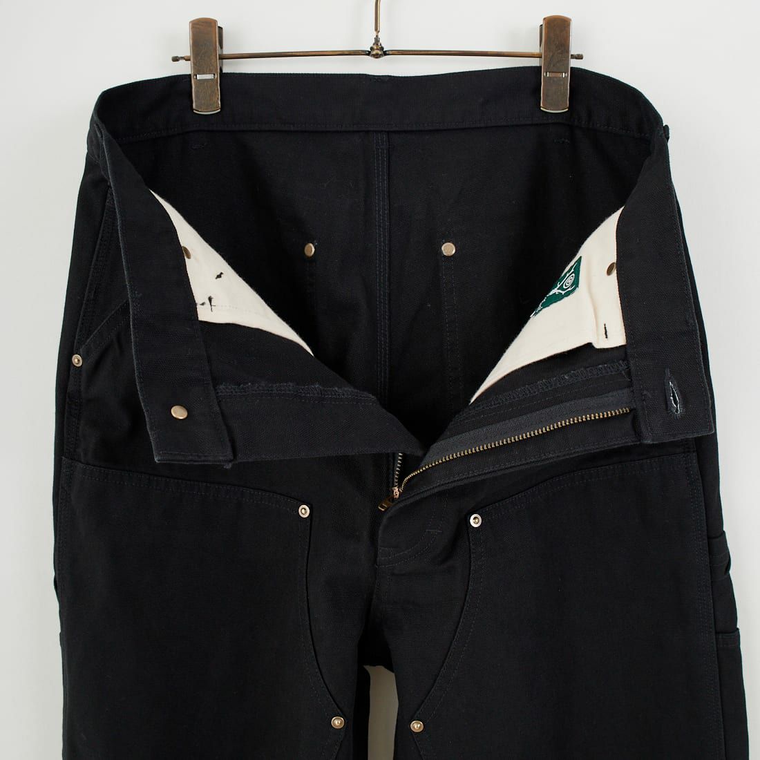South2West8 [サウスツーウエストエイト] コットンキャンバス ダブルニーペインターパンツ [RW588] C BLACK